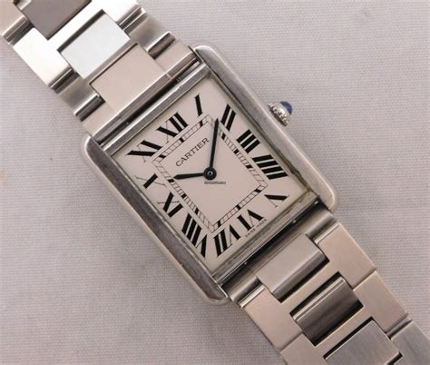 cartier women's watch tank|pre owned cartier tank solo.